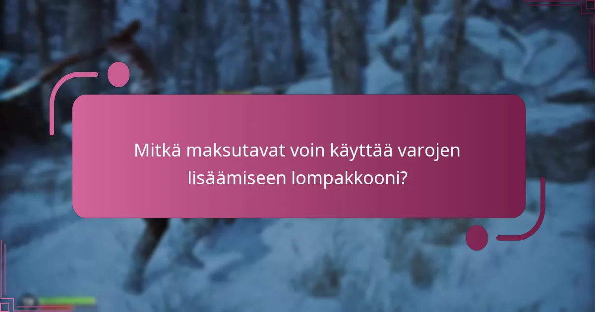 Kuinka hallitsen pelitiliäni lompakon saldon osalta?